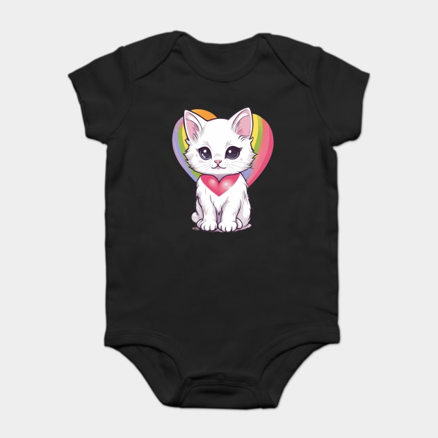 I'm Here For You Kitten Baby Bodysuit by animegirlnft